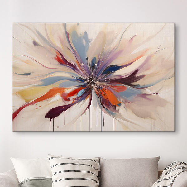 Quadri Quadri Un fiore dai colori vivaci che sembra una pennellata di colore (COD: s36806)