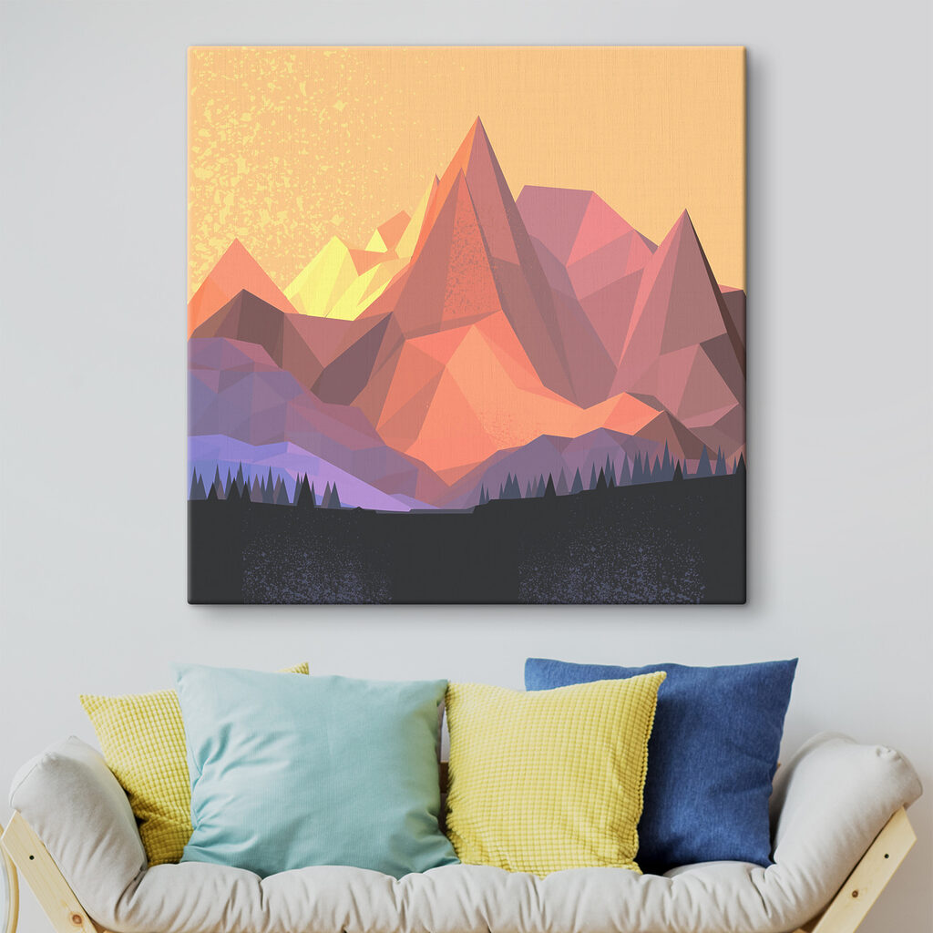 A low poly mountain range A low poly mountain range