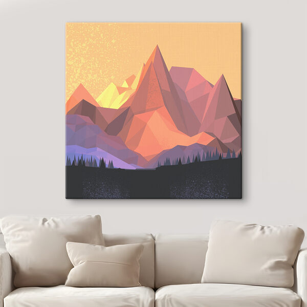 A low poly mountain range A low poly mountain range