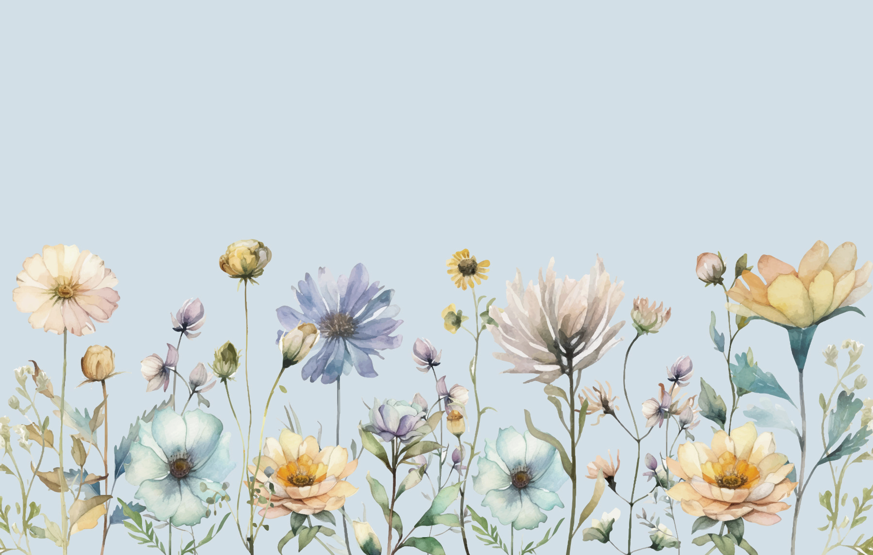 A watercolor painting of flowers A watercolor painting of flowers