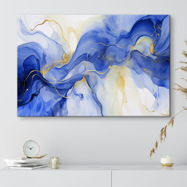 Blue Waves and Flowing Lines Blue Waves and Flowing Lines