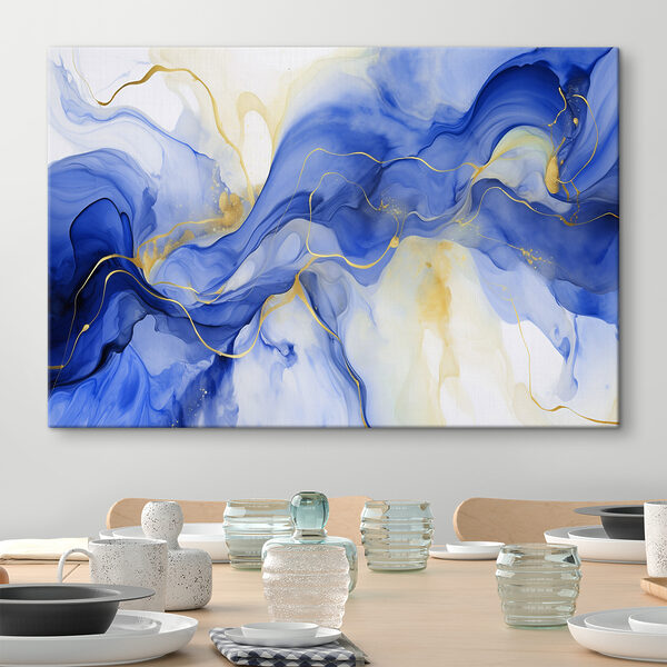 Blue Waves and Flowing Lines Blue Waves and Flowing Lines