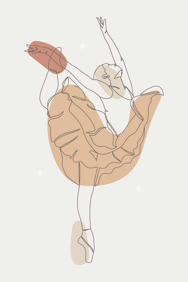 A drawing of a woman dancing A drawing of a woman dancing