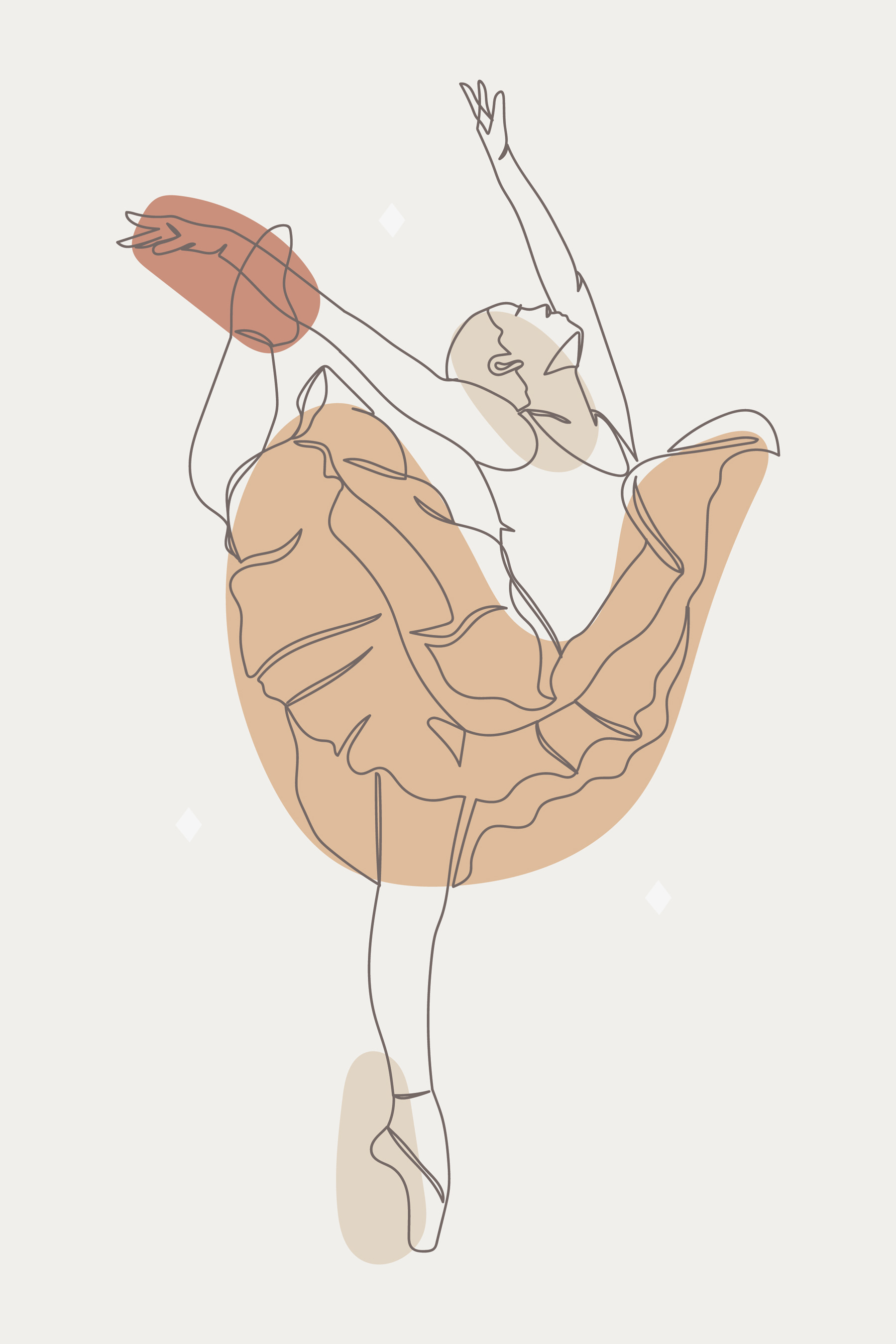 A drawing of a woman dancing A drawing of a woman dancing