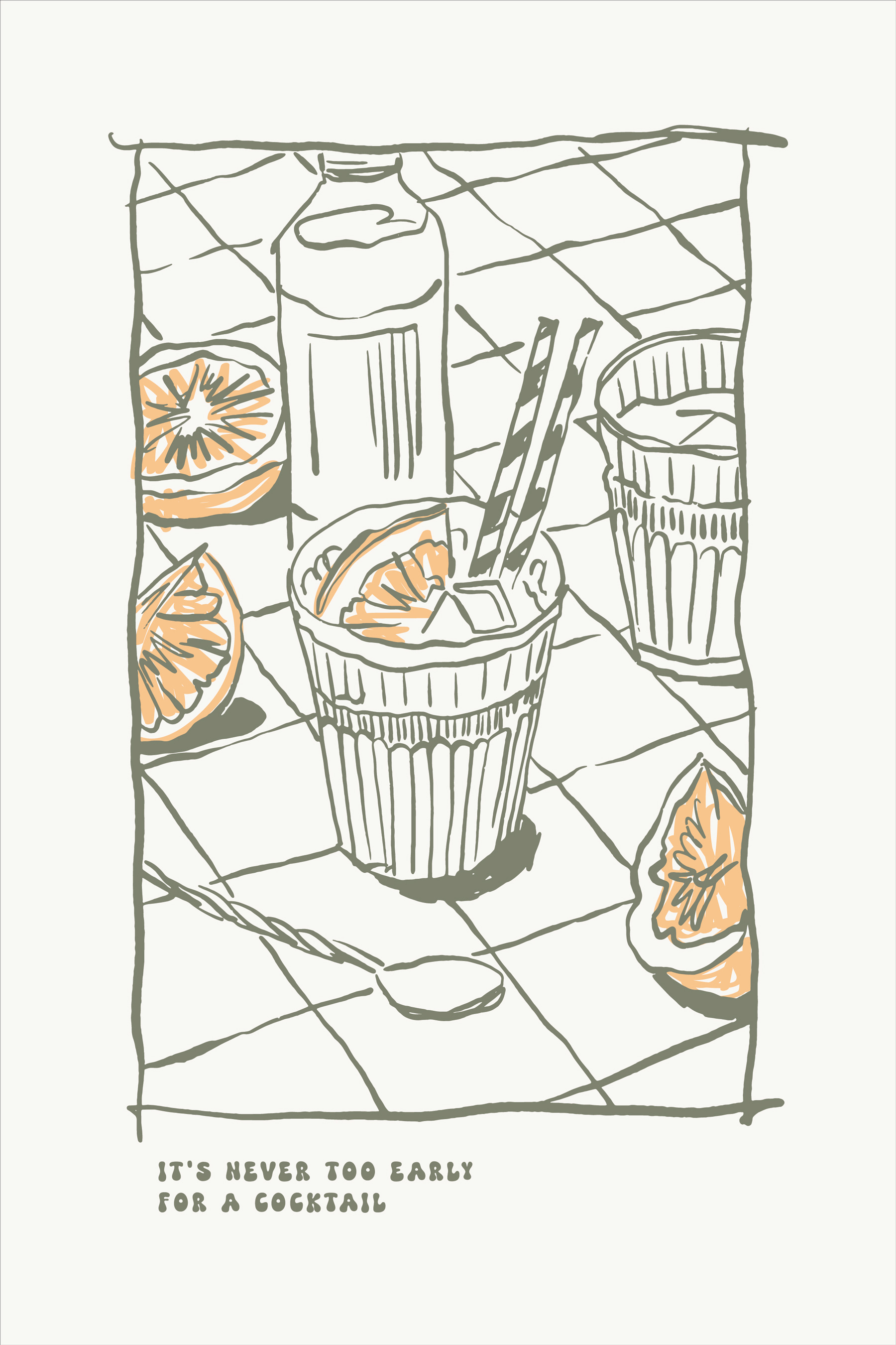 A drawing of a drink