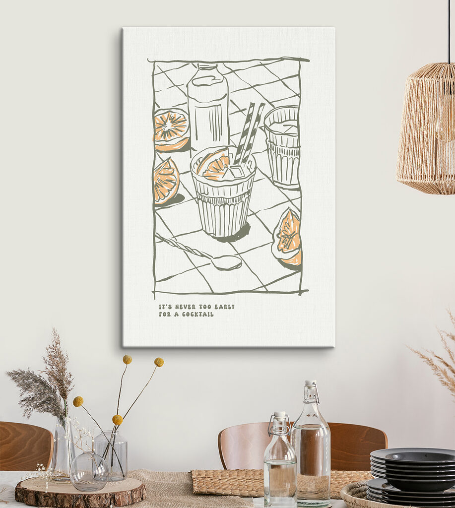 A drawing of a drink