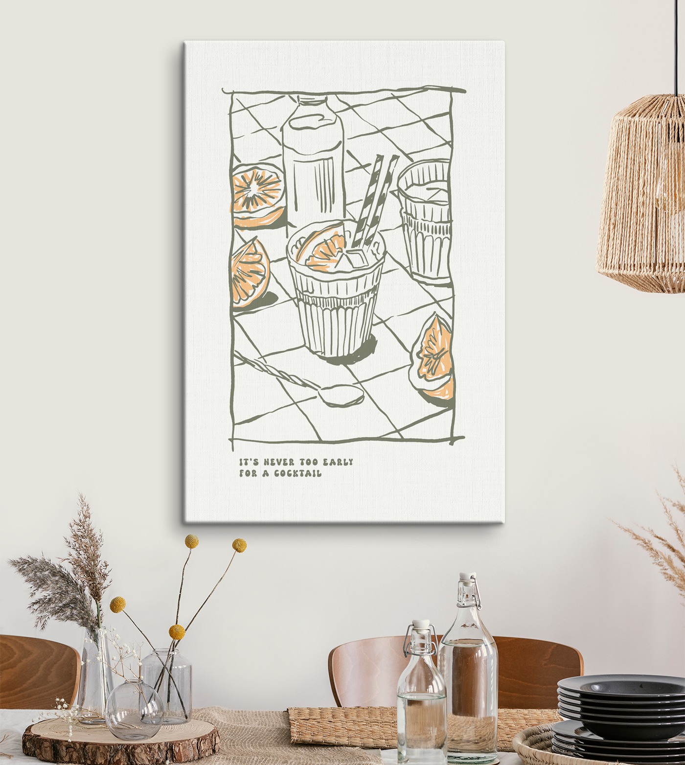 A drawing of a drink