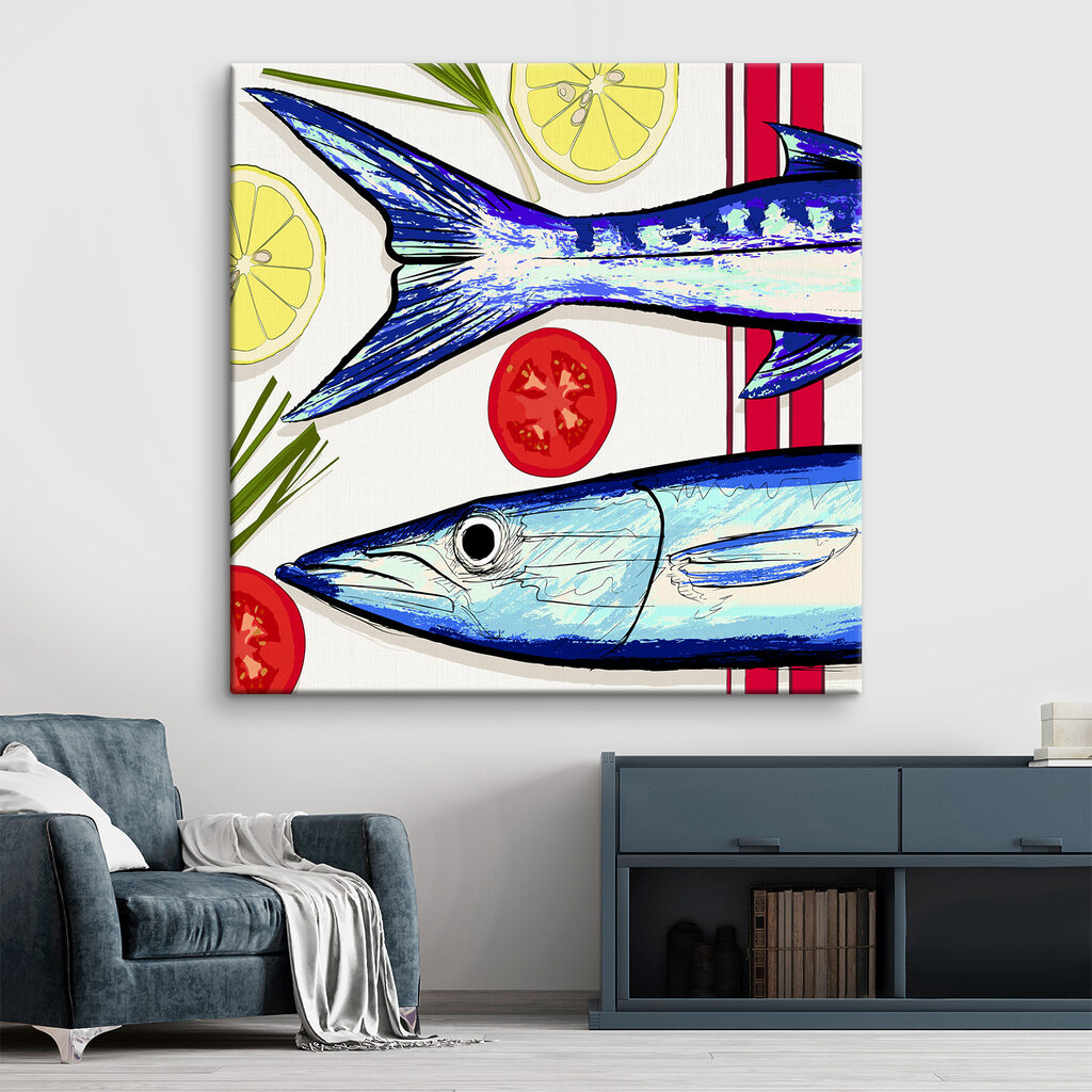 A fish and tomatoes on a table A fish and tomatoes on a table