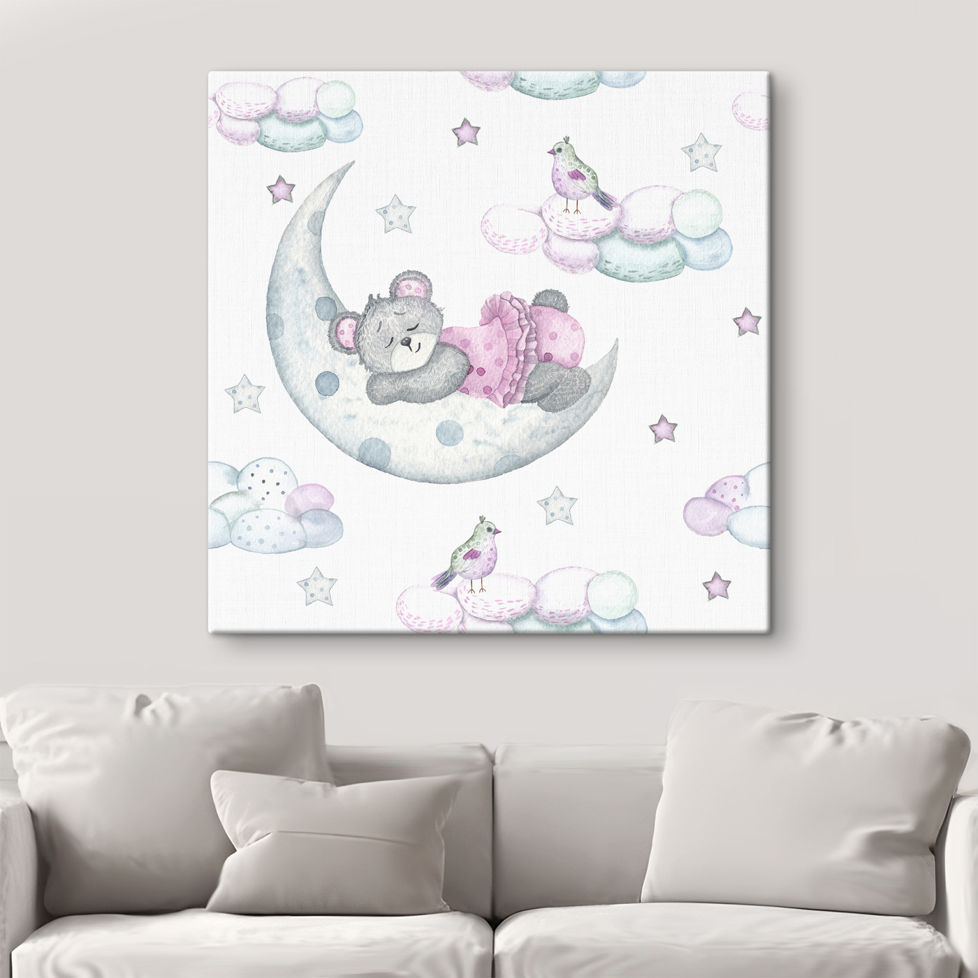 A teddy bear sleeping on the moon A teddy bear sleeping on the moon