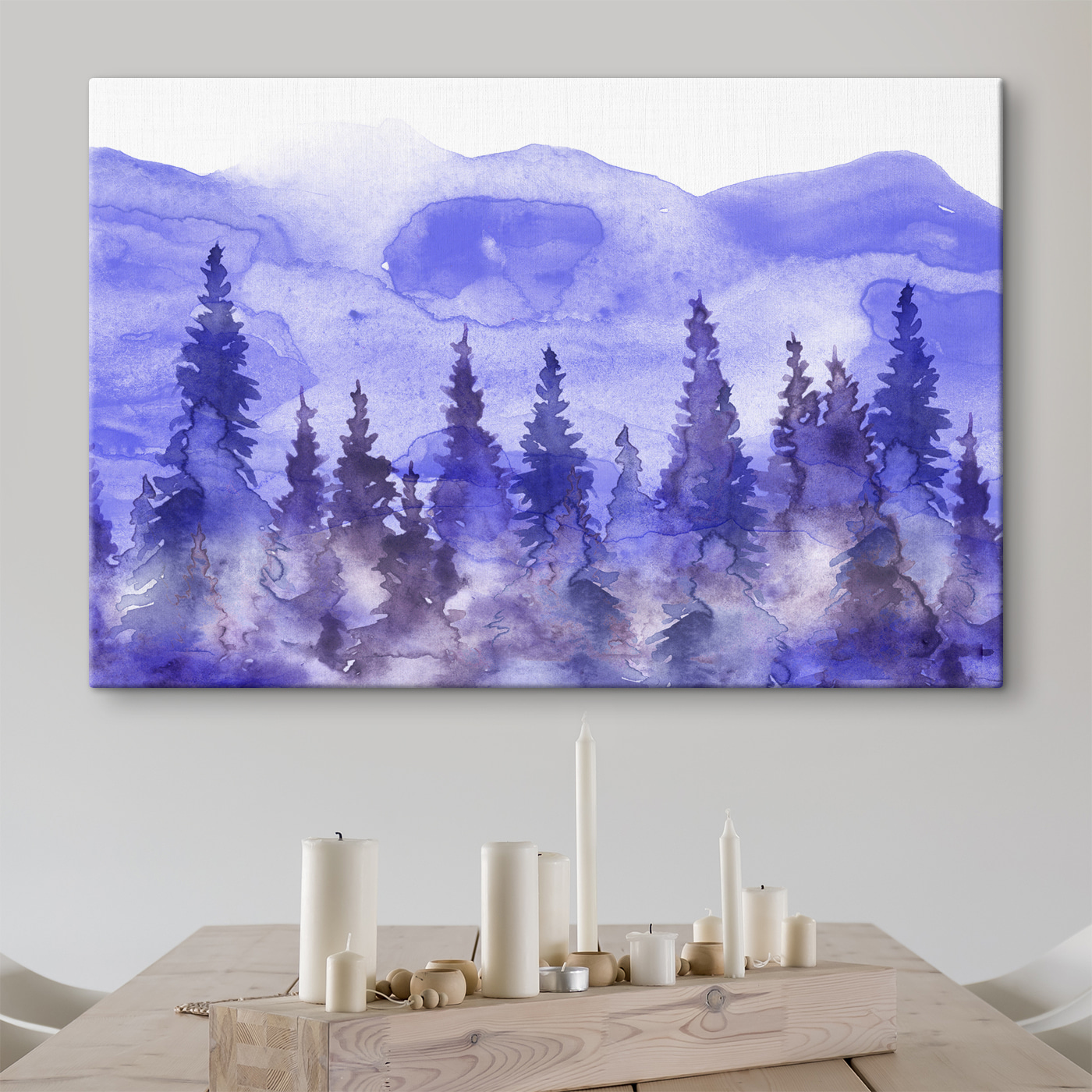 A watercolor painting of trees A watercolor painting of trees