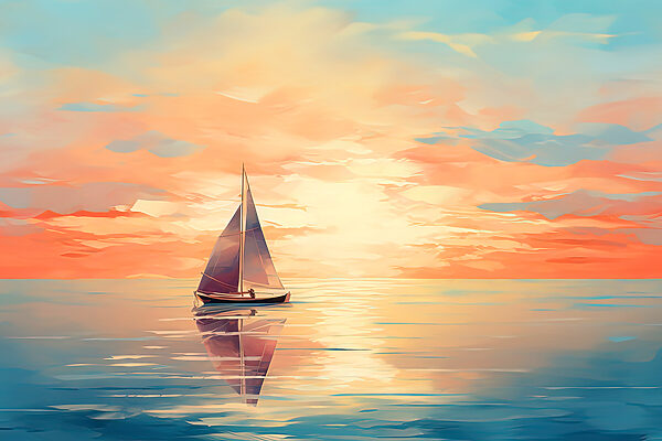 A sailboat on the water
