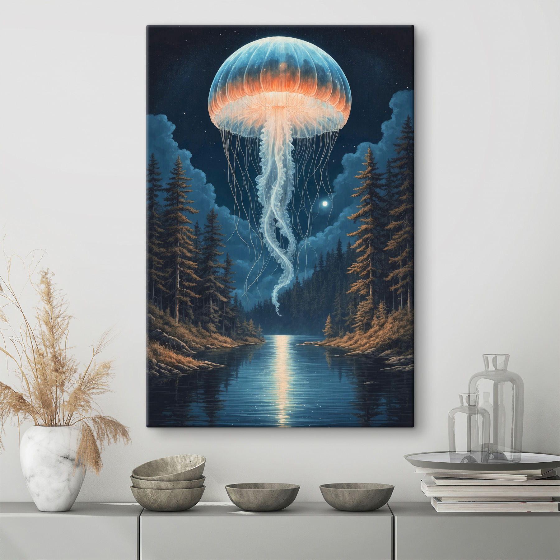 A jellyfish in the sky