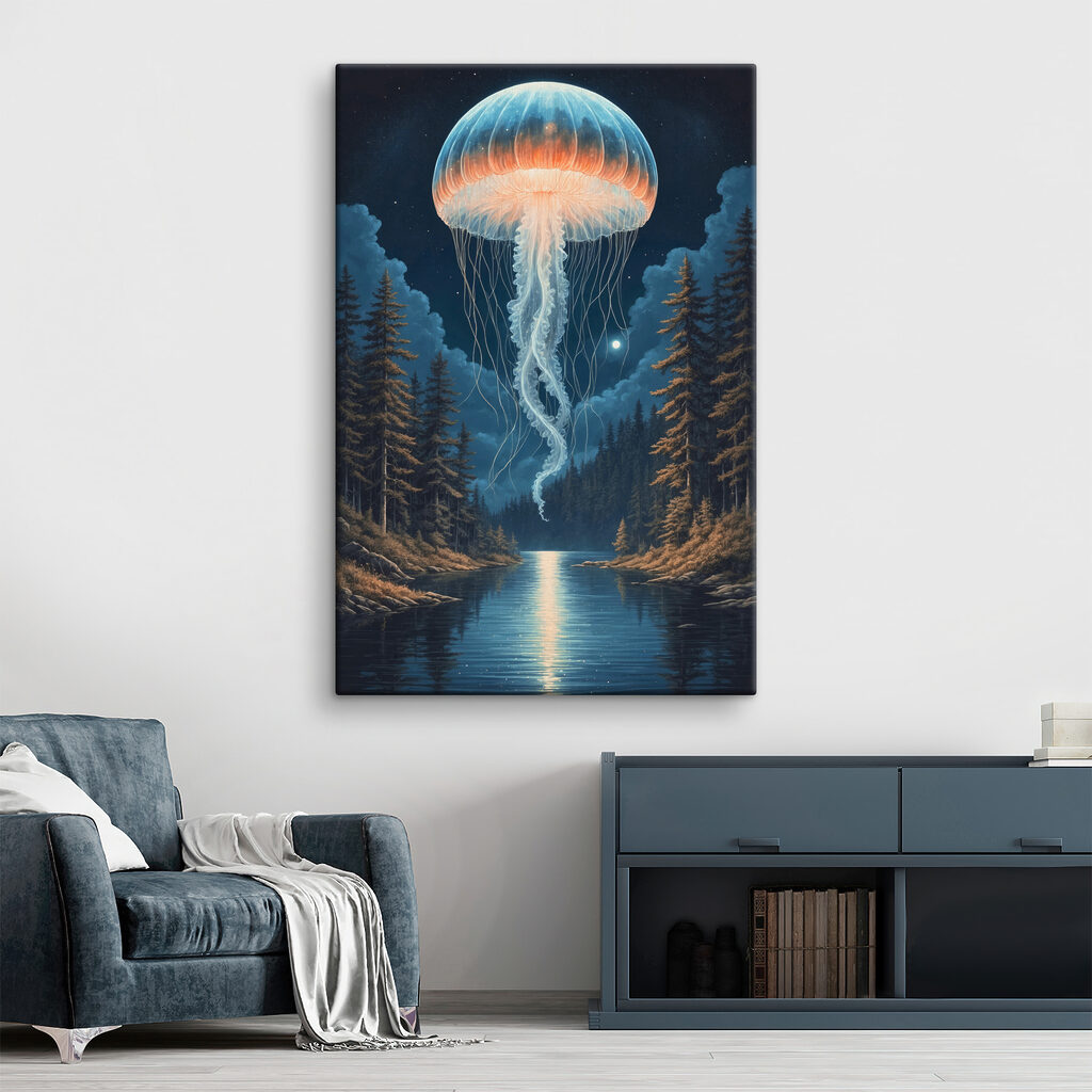 A jellyfish in the sky