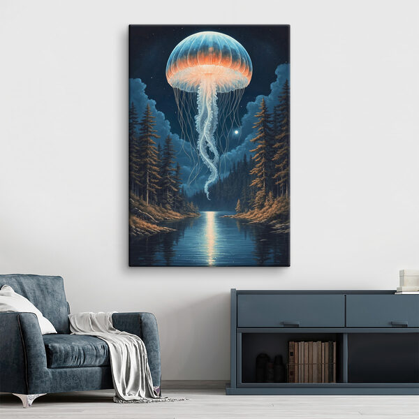 A jellyfish in the sky