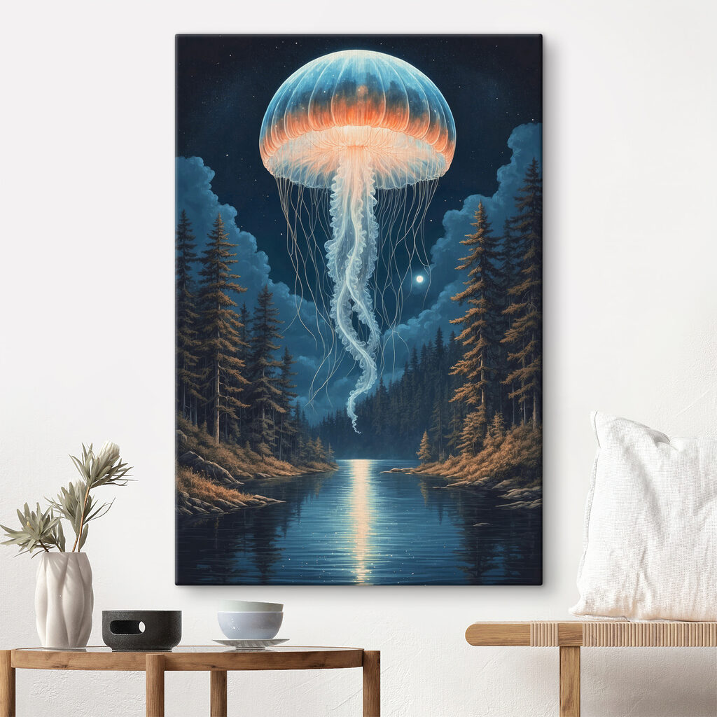 A jellyfish in the sky