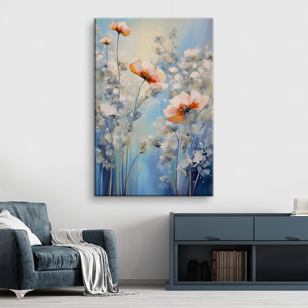 A painting of flowers and plants A painting of flowers and plants