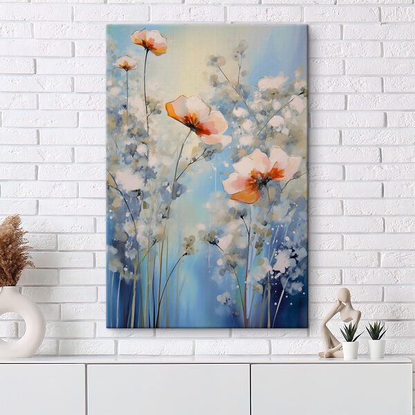 A painting of flowers and plants A painting of flowers and plants