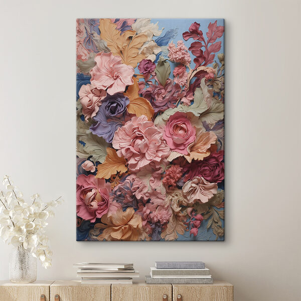 Quadri Un mazzo di fiori su uno sfondo blu (COD: s38116) Quadri Quadri Un mazzo di fiori su uno sfondo blu (COD: s38116)