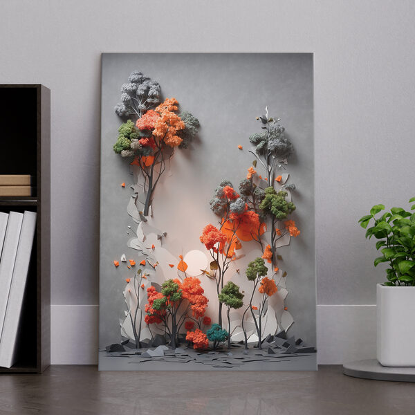 Quadri Quadri Un albero con foglie arancioni e verdi (COD: s38117)