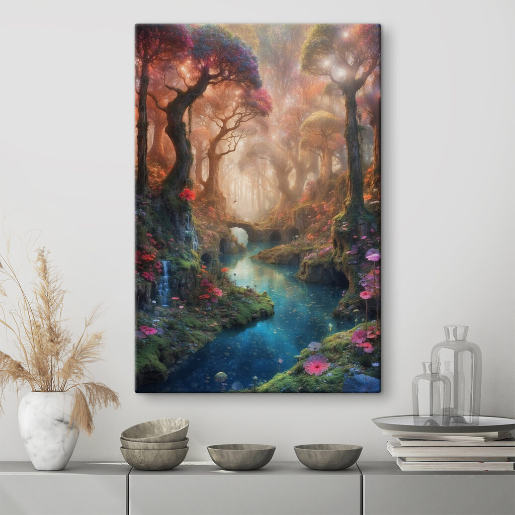 A river running through a forest