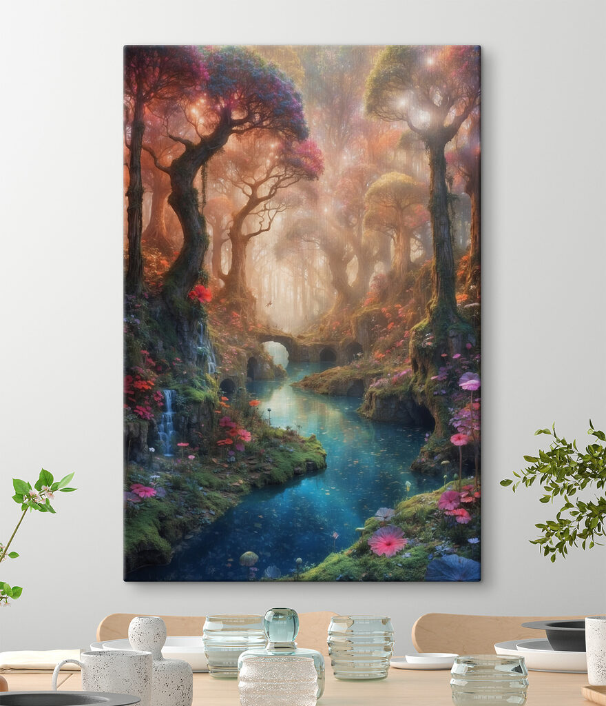 A river running through a forest