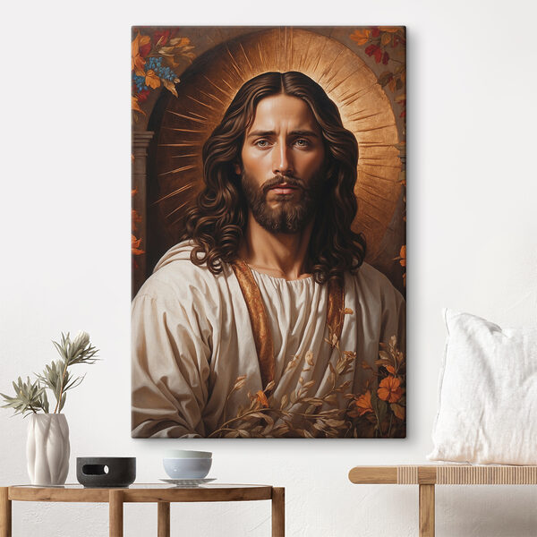 Autumn halo, serene sacred gaze Autumn halo, serene sacred gaze