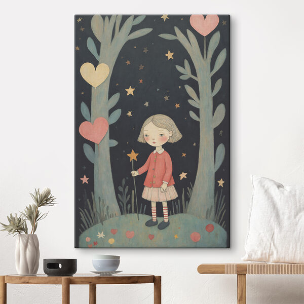 Quadri Una ragazza con una bacchetta magica in mano nel bosco (COD: s38124) Quadri Quadri Una ragazza con una bacchetta magica in mano nel bosco (COD: s38124)