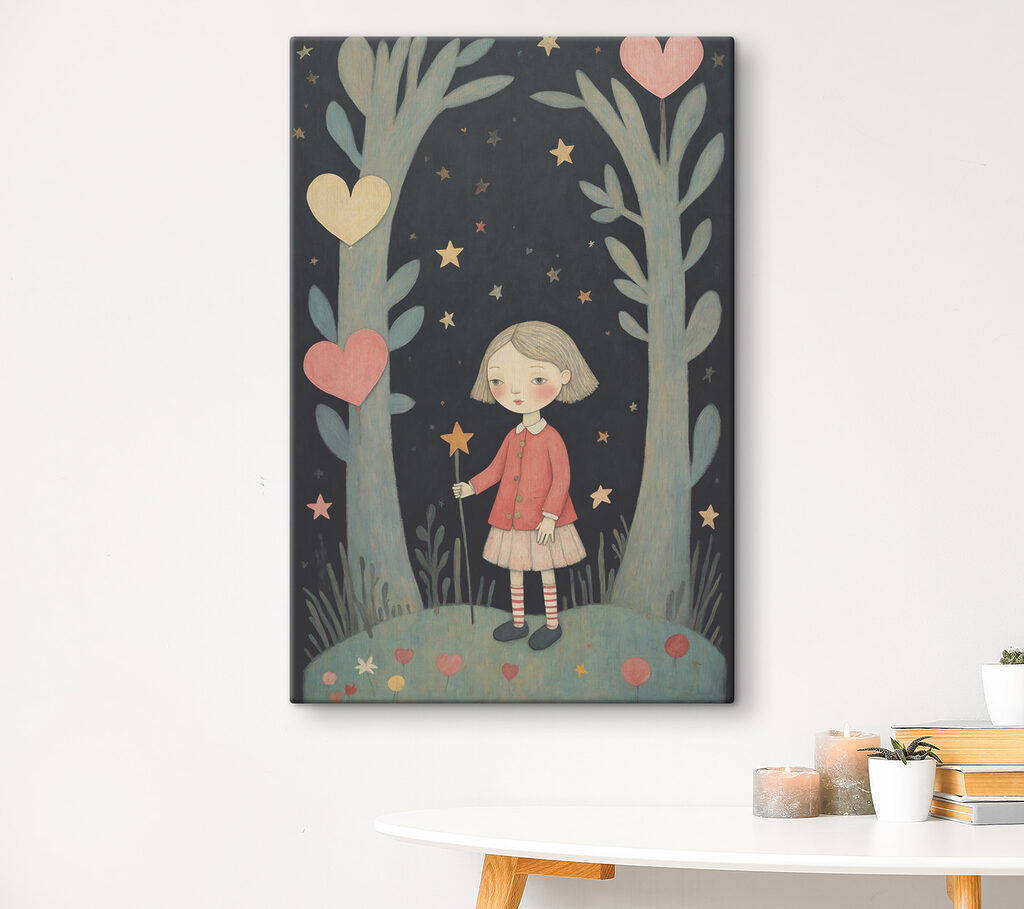 A girl holding a magic wand in the woods A girl holding a magic wand in the woods