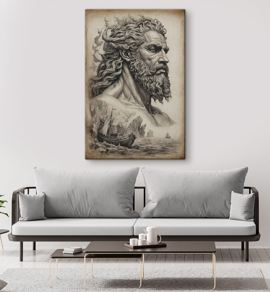 A drawing of a man with a beard A drawing of a man with a beard