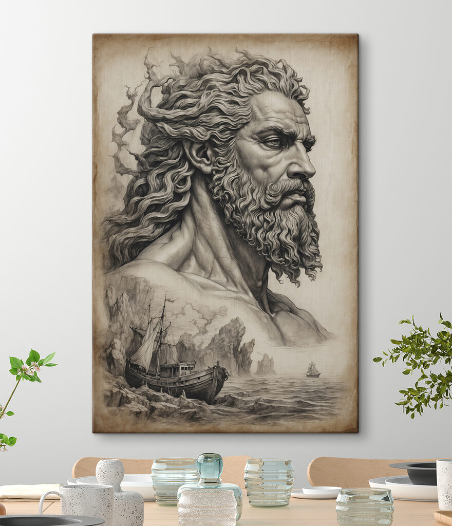 A drawing of a man with a beard A drawing of a man with a beard