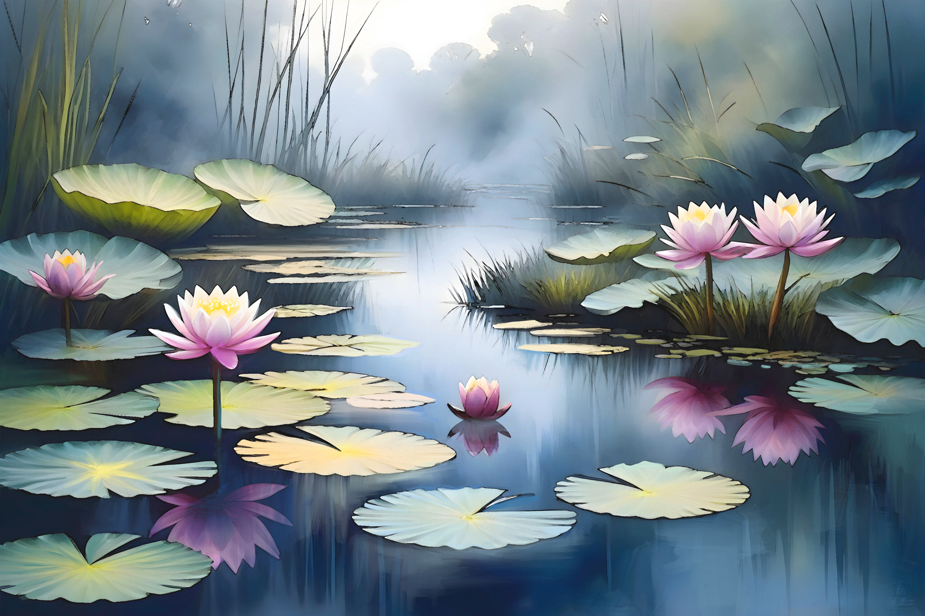A water lily flowers and plants