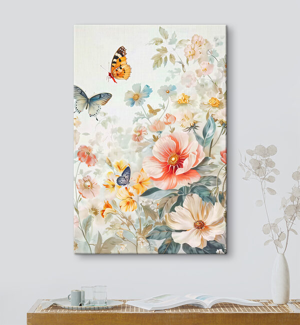 Quadri Quadri Un dipinto con fiori e farfalle (COD: s38152)