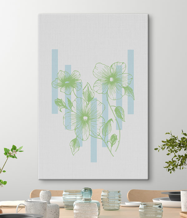 A drawing of flowers on a wall A drawing of flowers on a wall