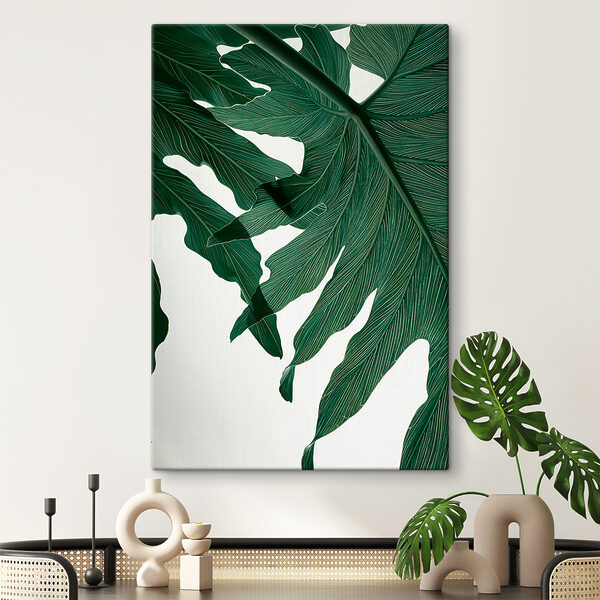 Quadri Primo piano di una foglia verde (COD: s38203) Quadri Quadri Primo piano di una foglia verde (COD: s38203)