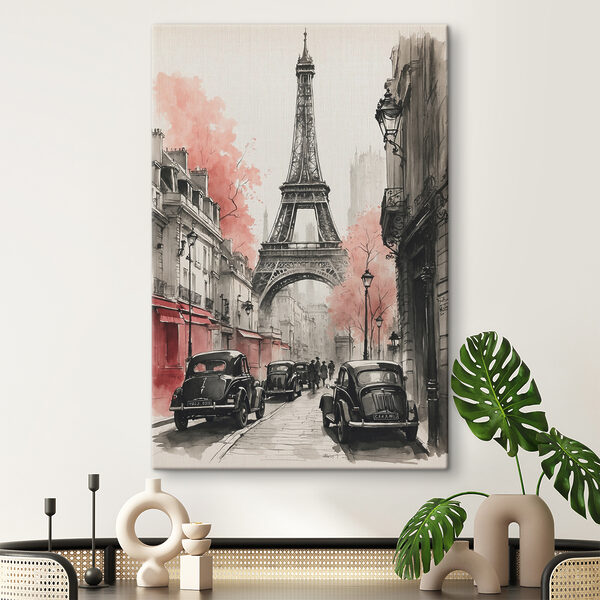 A street with cars and a tower