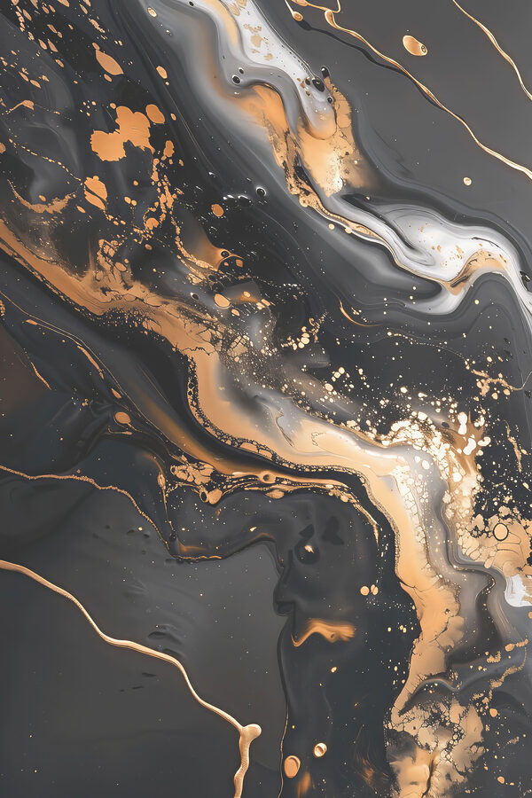 Rippling ebony and cream swirls Rippling ebony and cream swirls