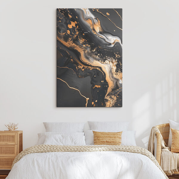 Rippling ebony and cream swirls Rippling ebony and cream swirls