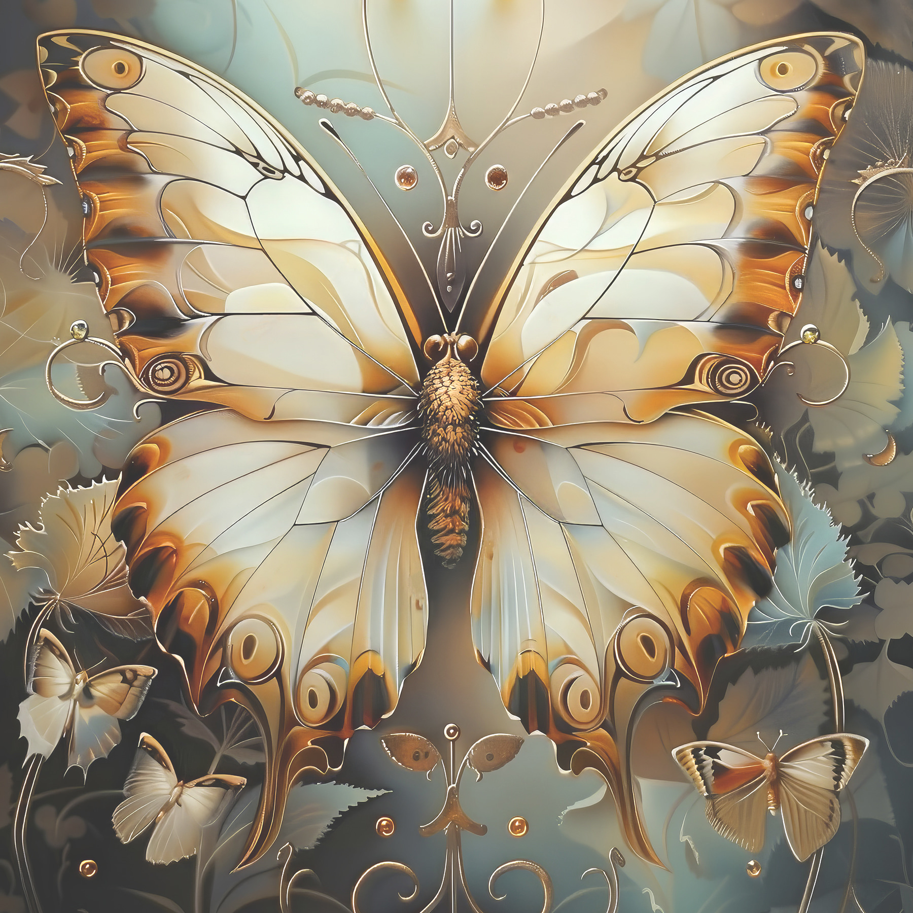 A butterfly with many wings