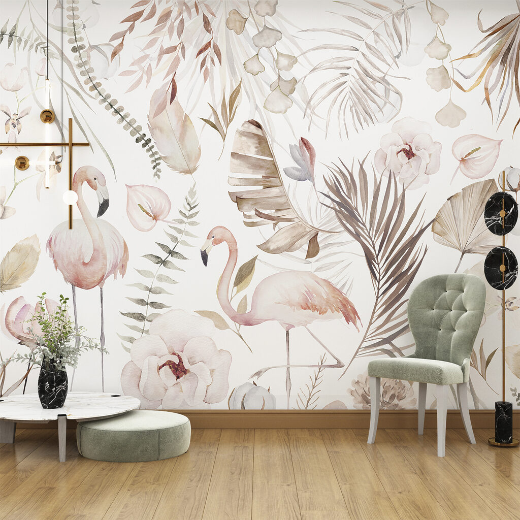 w00507pig6ms 1024x1024 - Un acquerello di fenicotteri e fiori - tegory