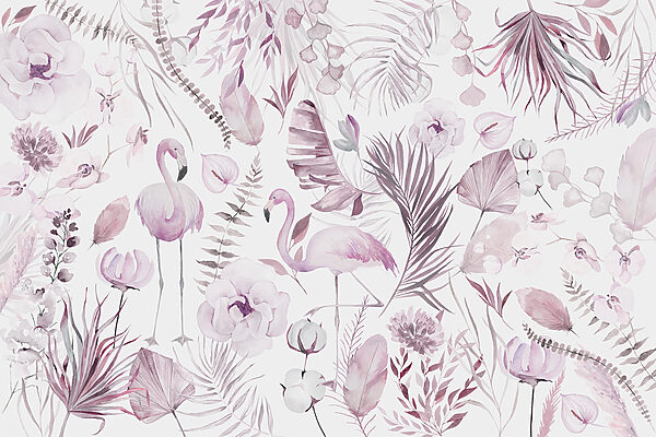 w00507v2p 600x400 - Un disegno di fiori e fenicotteri - tegory