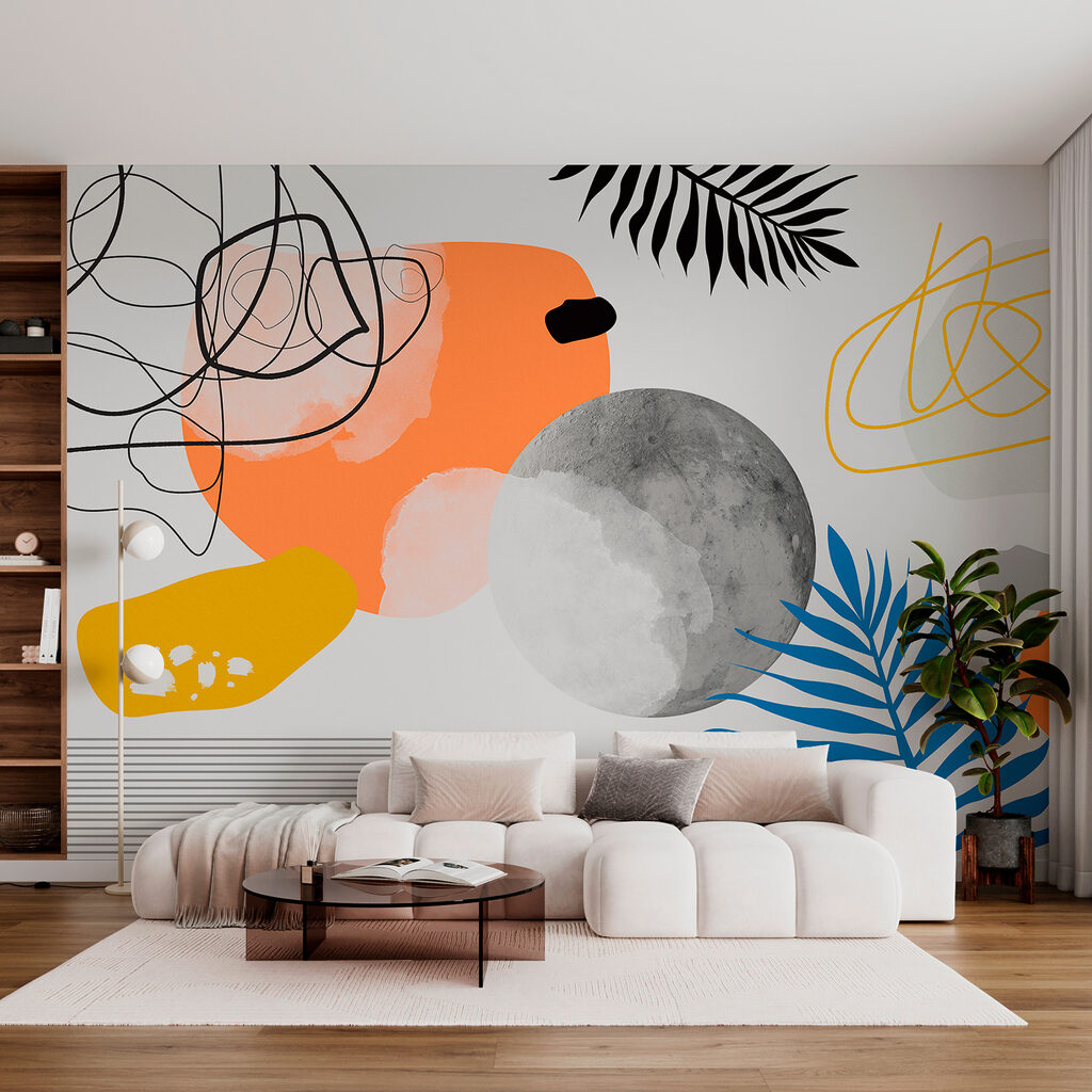 Un'arte colorata con cerchi e foglie in bianco e nero w00508pig1ms 1024x1024 - Un'arte colorata con cerchi e foglie in bianco e nero - tegory
