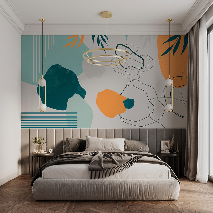 Un'arte colorata con le foglie