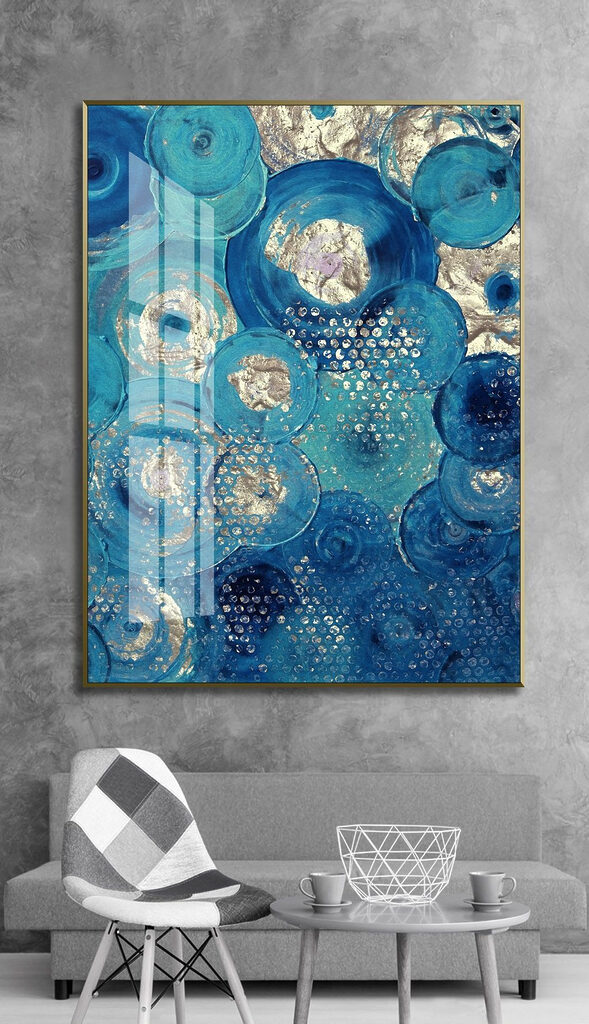 Un dipinto raffigurante un cerchio blu e argento s01035pig1 589x1024 - Un dipinto raffigurante un cerchio blu e argento - tegory