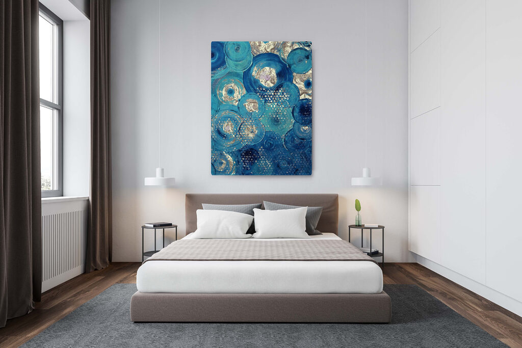 Un dipinto raffigurante un cerchio blu e argento s01035pib1m 1024x683 - Un dipinto raffigurante un cerchio blu e argento - tegory