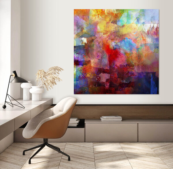 Un dipinto dai colori vivaci che raffigura una città s04344piw1m 600x586 - Un dipinto dai colori vivaci che raffigura una città - tegory
