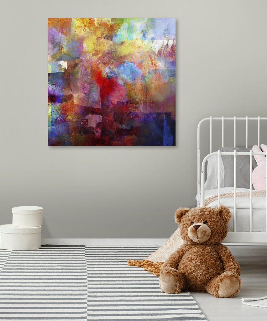 Un dipinto dai colori vivaci che raffigura una città s04344pir163 852x1024 - Un dipinto dai colori vivaci che raffigura una città - tegory