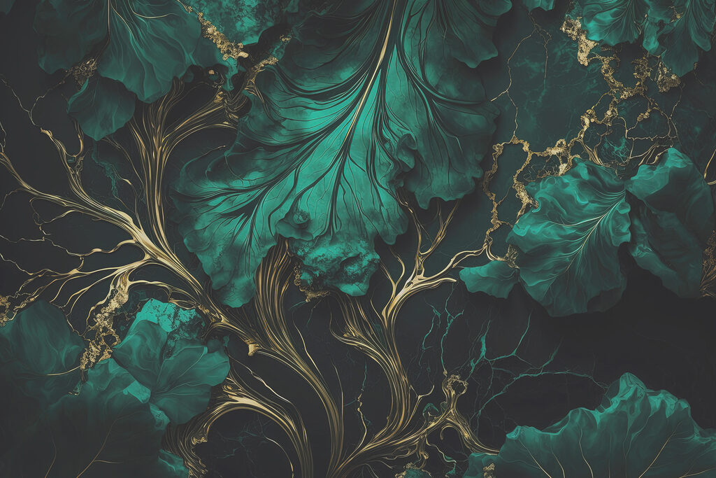 s34486p 1024x683 - Eleganti foglie color verde acqua con venature metallizzate - tegory