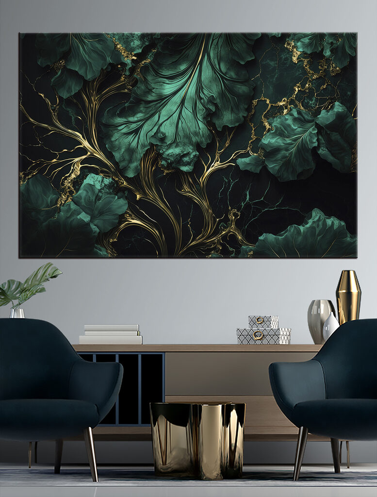 s34486pig10m 777x1024 - Eleganti foglie color verde acqua con venature metallizzate - tegory