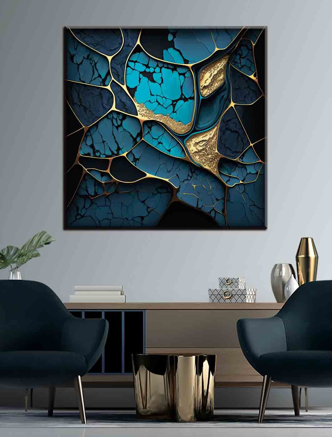 Eleganza astratta in turchese e bronzo s35415pig10m - Eleganza astratta in turchese e bronzo - tegory