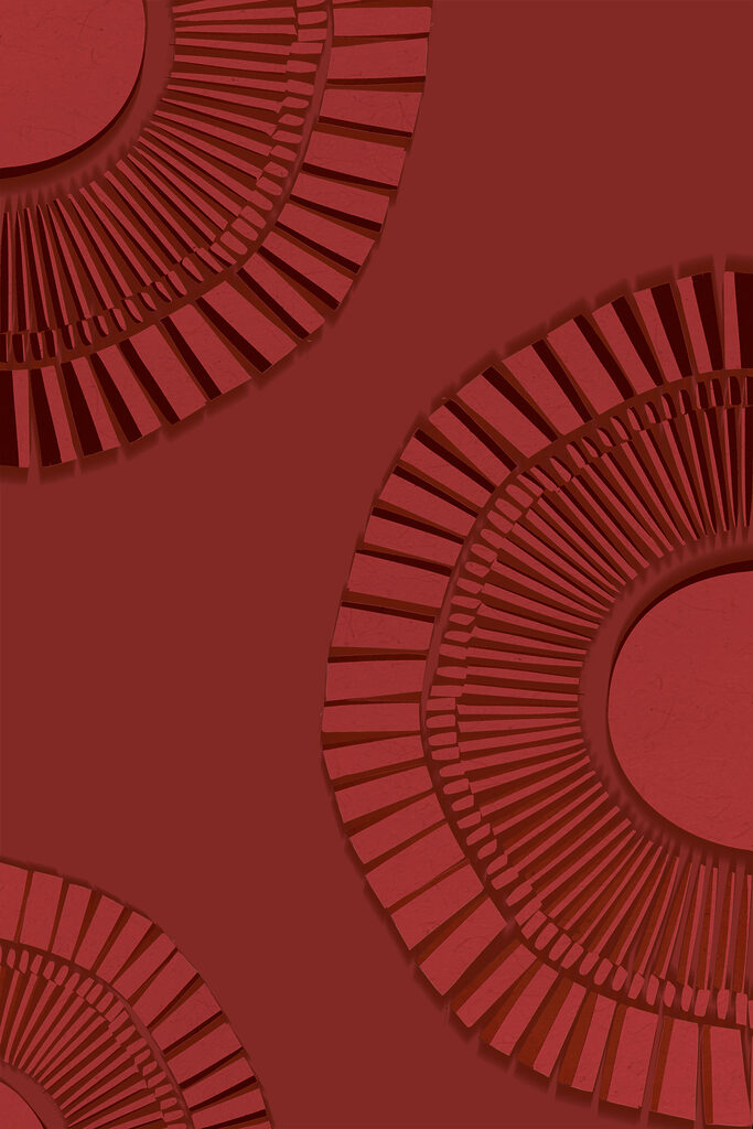 Un disegno circolare rosso su sfondo rosso s38110p 683x1024 - Un disegno circolare rosso su sfondo rosso - tegory